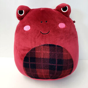 Squishmallows Red Frog Plush Stuffed Animal Plaid Belly Original Jazwares Toy